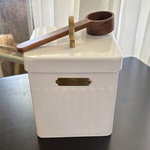 Hearth & Hand Cream Canister with Wooden Scoop